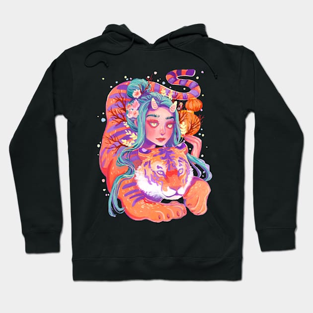 Oni tigress Hoodie by LavendarCat